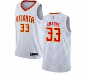 Women's Atlanta Hawks #33 Allen Crabbe Authentic White Basketball Jersey - Association Edition