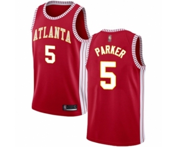 Women's Atlanta Hawks #5 Jabari Parker Authentic Red Basketball Jersey Statement Edition