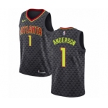 Women's Nike Atlanta Hawks #1 Justin Anderson Authentic Black NBA Jersey - Icon Edition