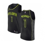 Women's Nike Atlanta Hawks #1 Tracy Mcgrady Swingman Black NBA Jersey - City Edition