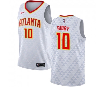 Women's Nike Atlanta Hawks #10 Mike Bibby Swingman White NBA Jersey - Association Edition