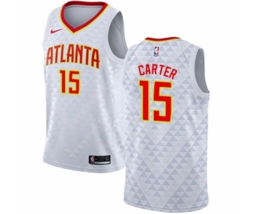 Women's Nike Atlanta Hawks #15 Vince Carter Authentic White NBA Jersey - Association Edition