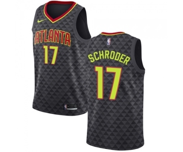 Women's Nike Atlanta Hawks #17 Dennis Schroder Swingman Black Road NBA Jersey - Icon Edition