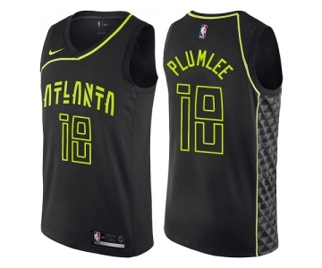 Women's Nike Atlanta Hawks #18 Miles Plumlee Swingman Black NBA Jersey - City Edition