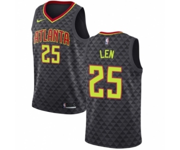 Women's Nike Atlanta Hawks #25 Alex Len Authentic Black NBA Jersey - Icon Edition