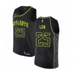 Women's Nike Atlanta Hawks #25 Alex Len Swingman Black NBA Jersey - City Edition