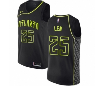 Women's Nike Atlanta Hawks #25 Alex Len Swingman Black NBA Jersey - City Edition