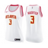 Women's Nike Atlanta Hawks #3 Kevin Huerter Swingman White Pink Fashion NBA Jersey