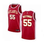 Women's Nike Atlanta Hawks #55 Dikembe Mutombo Authentic Red NBA Jersey Statement Edition