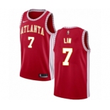 Women's Nike Atlanta Hawks #7 Jeremy Lin Authentic Red NBA Jersey Statement Edition