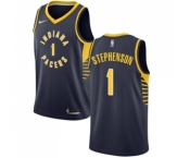 Women's Nike Indiana Pacers #1 Lance Stephenson Authentic Navy Blue Road NBA Jersey - Icon Edition