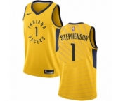 Women's Nike Indiana Pacers #1 Lance Stephenson Swingman Gold NBA Jersey Statement Edition