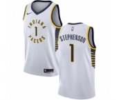 Women's Nike Indiana Pacers #1 Lance Stephenson Swingman White NBA Jersey - Association Edition