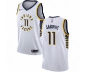 Women's Nike Indiana Pacers #11 Domantas Sabonis Authentic White NBA Jersey - Association Edition