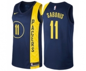 Women's Nike Indiana Pacers #11 Domantas Sabonis Swingman Navy Blue NBA Jersey - City Edition