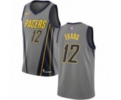 Women's Nike Indiana Pacers #12 Tyreke Evans Swingman Gray NBA Jersey - City Edition