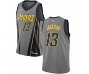 Women's Nike Indiana Pacers #13 Mark Jackson Swingman Gray NBA Jersey - City Edition