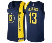 Women's Nike Indiana Pacers #13 Mark Jackson Swingman Navy Blue NBA Jersey - City Edition