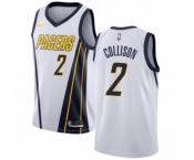 Women's Nike Indiana Pacers #2 Darren Collison White Swingman Jersey - Earned Edition