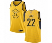 Women's Nike Indiana Pacers #22 T. J. Leaf Authentic Gold NBA Jersey Statement Edition