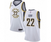 Women's Nike Indiana Pacers #22 T. J. Leaf Authentic White NBA Jersey - Association Edition