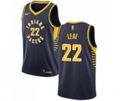 Women's Nike Indiana Pacers #22 T. J. Leaf Swingman Navy Blue Road NBA Jersey - Icon Edition