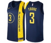 Women's Nike Indiana Pacers #3 Joe Young Swingman Navy Blue NBA Jersey - City Edition