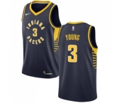 Women's Nike Indiana Pacers #3 Joe Young Swingman Navy Blue Road NBA Jersey - Icon Edition