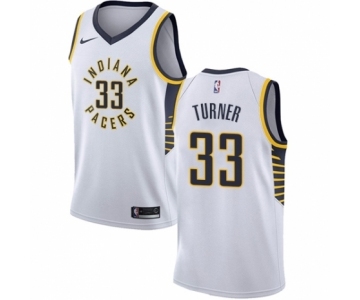 Women's Nike Indiana Pacers #33 Myles Turner Authentic White NBA Jersey - Association Edition