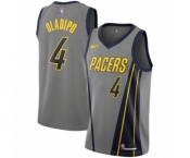 Women's Nike Indiana Pacers #4 Victor Oladipo Swingman Gray NBA Jersey - City Edition