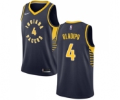 Women's Nike Indiana Pacers #4 Victor Oladipo Swingman Navy Blue Road NBA Jersey - Icon Edition