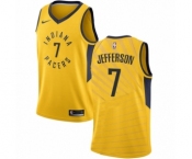 Women's Nike Indiana Pacers #7 Al Jefferson Authentic Gold NBA Jersey Statement Edition