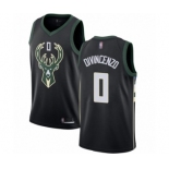 Women's Milwaukee Bucks #0 Donte DiVincenzo Swingman Black Basketball Jersey - Statement Edition