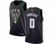 Women's Milwaukee Bucks #0 Donte DiVincenzo Swingman Black Basketball Jersey - Statement Edition