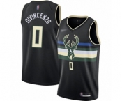 Women's Milwaukee Bucks #0 Donte DiVincenzo Swingman Black Finished Basketball Jersey - Statement Edition