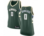 Women's Milwaukee Bucks #0 Donte DiVincenzo Swingman Green Basketball Jersey - Icon Edition