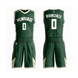 Women's Milwaukee Bucks #0 Donte DiVincenzo Swingman Green Basketball Suit Jersey - Icon Edition