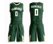 Women's Milwaukee Bucks #0 Donte DiVincenzo Swingman Green Basketball Suit Jersey - Icon Edition