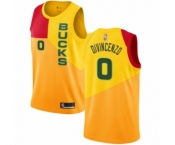 Women's Milwaukee Bucks #0 Donte DiVincenzo Swingman Yellow Basketball Jersey - City Edition