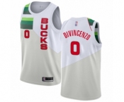 Women's Milwaukee Bucks #0 Donte DiVincenzo White Swingman Jersey - Earned Edition