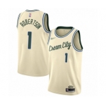 Women's Milwaukee Bucks #1 Oscar Robertson Swingman Cream Basketball Jersey - 2019-20 City Edition