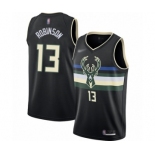 Women's Milwaukee Bucks #13 Glenn Robinson Swingman Black Finished Basketball Jersey - Statement Edition