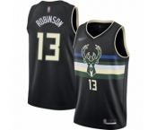 Women's Milwaukee Bucks #13 Glenn Robinson Swingman Black Finished Basketball Jersey - Statement Edition