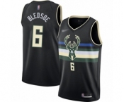 Women's Milwaukee Bucks #6 Eric Bledsoe Swingman Black Finished Basketball Jersey - Statement Edition