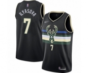 Women's Milwaukee Bucks #7 Ersan Ilyasova Swingman Black Finished Basketball Jersey - Statement Edition