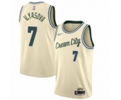 Women's Milwaukee Bucks #7 Ersan Ilyasova Swingman Cream Basketball Jersey - 2019-20 City Edition