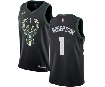 Women's Nike Milwaukee Bucks #1 Oscar Robertson Swingman Black Alternate NBA Jersey - Statement Edition