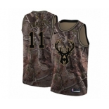 Women's Nike Milwaukee Bucks #11 Brook Lopez Swingman Camo Realtree Collection NBA Jersey