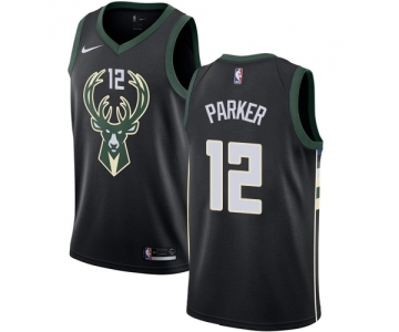 Women's Nike Milwaukee Bucks #12 Jabari Parker Swingman Black Alternate NBA Jersey - Statement Edition