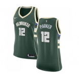 Women's Nike Milwaukee Bucks #12 Jabari Parker Swingman Green Road NBA Jersey - Icon Edition